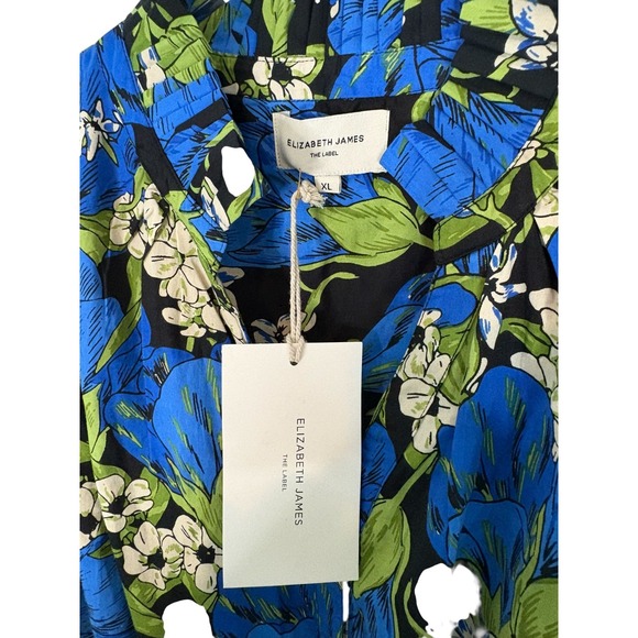 NWT Elizabeth James The Label Floral Pearl Buttons Bonnie Dress XL MSRP $350 - Picture 4 of 16